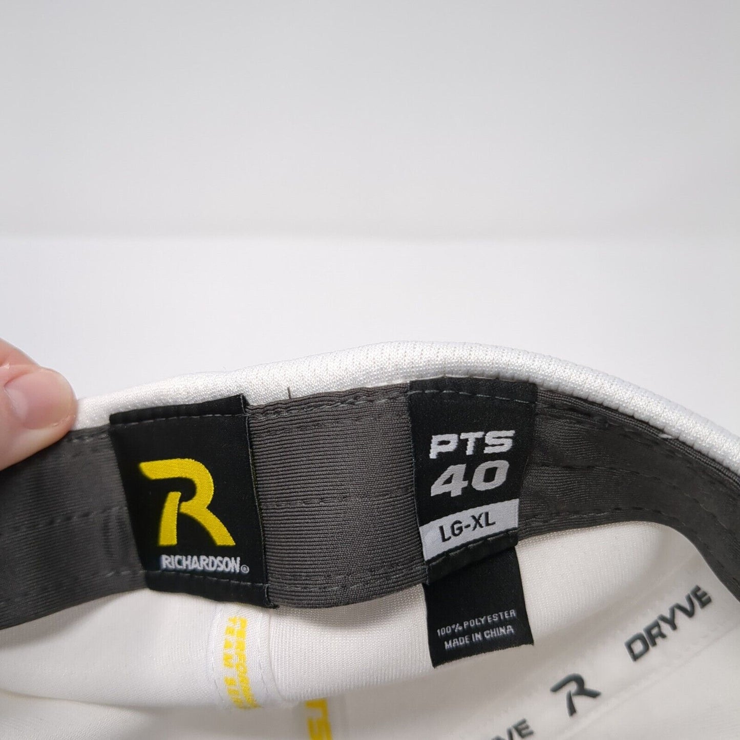 Letter F Established 2007 Fitted Hat White L-XL Richardson Dryve 6 Panel