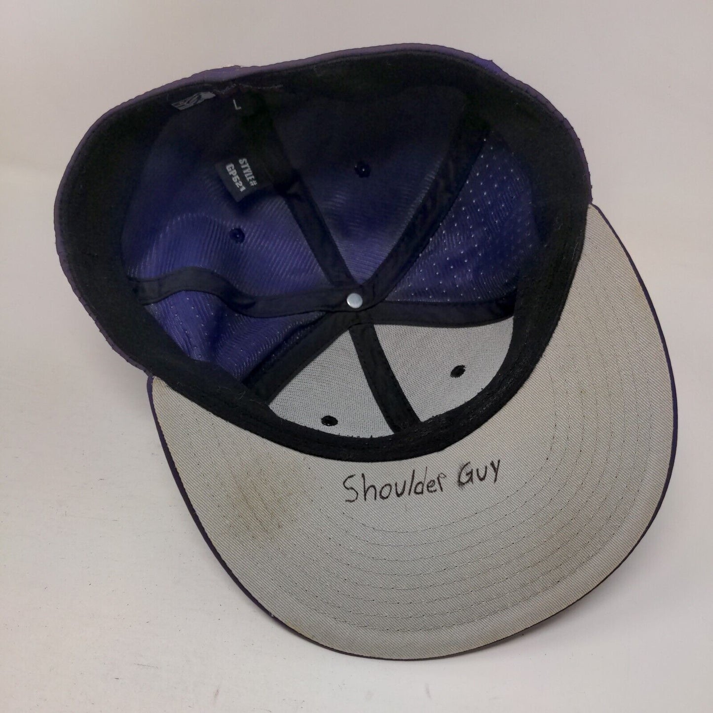 The Game Pro Giants Fitted Hat Purple Black Size L Embroidered Logo
