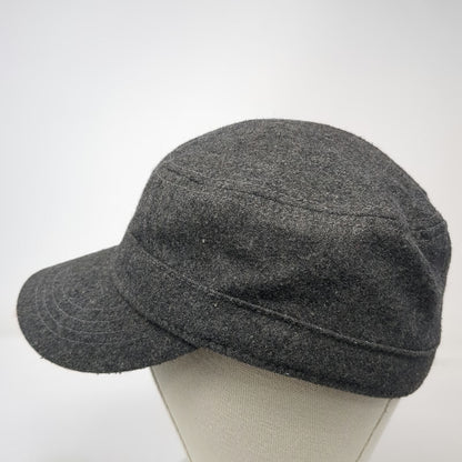 Lids Army Cap Gray M Wool Blend Military Style Hat Fitted Blank Plain Cadet