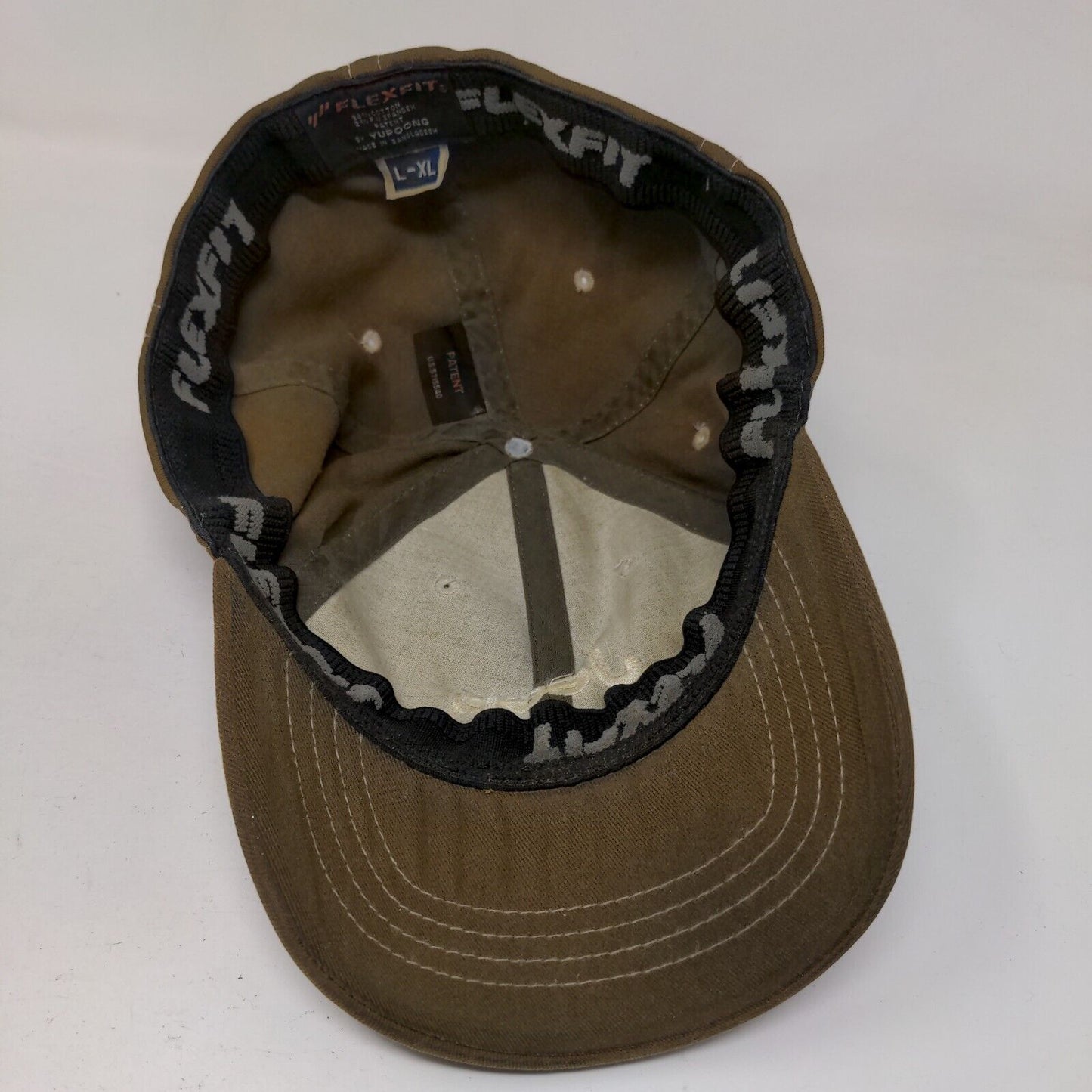 Jeep Fitted Hat Brown Size L/XL Embroidered Flex Fit Vented Holes Yupoong