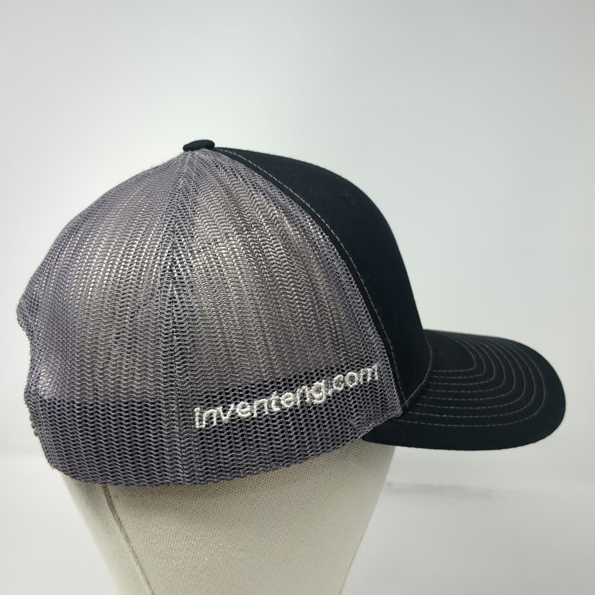 Richardson Trucker Hat Black Gray One Size Mesh Snapback Inventure Structured