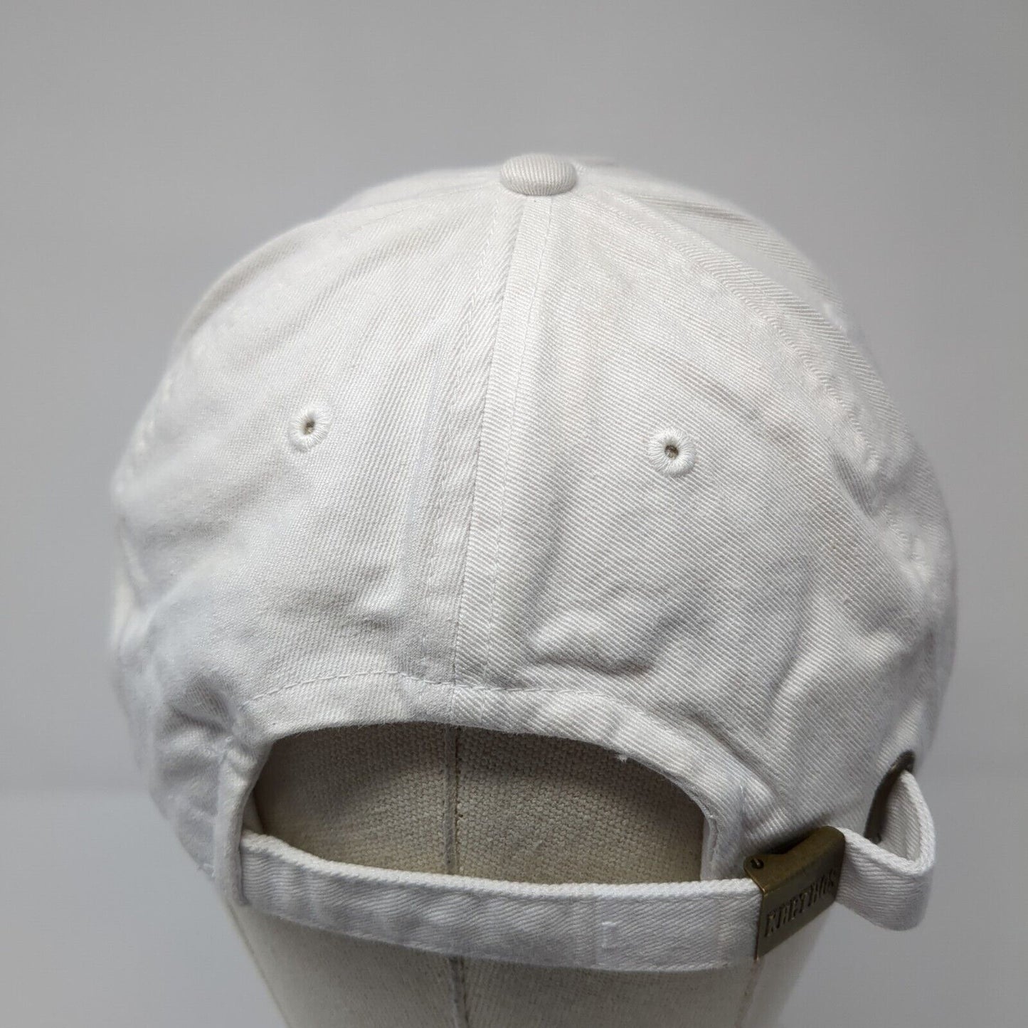 Rose Slideback Hat White One Size Adjustable Embroidered KB ETHOS Vintage