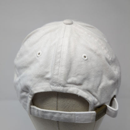 Rose Slideback Hat White One Size Adjustable Embroidered KB ETHOS Vintage