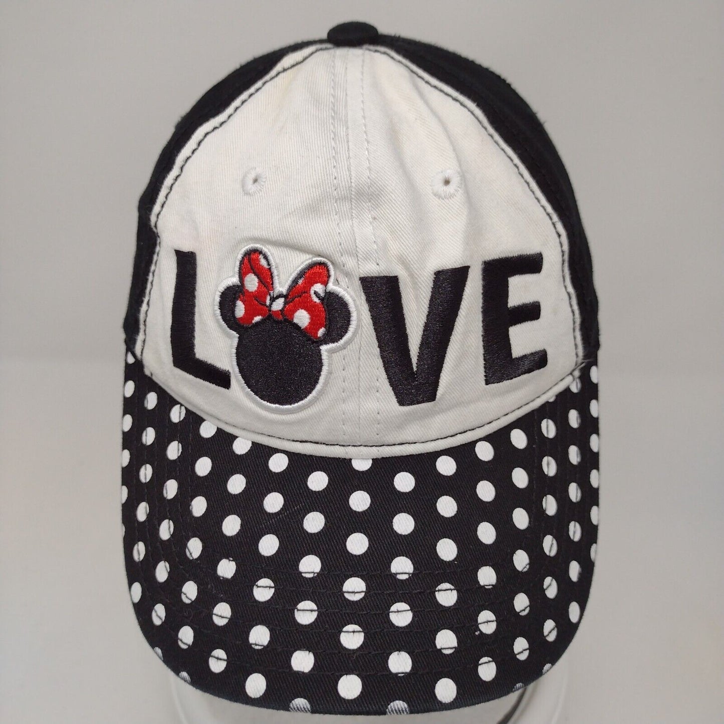 Love Minnie Mouse Slideback Hat Multicolor OSFA Polka Dot Disney