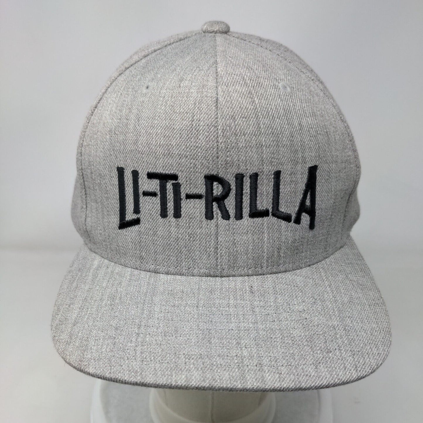 Li-Ti-Rilla Snapback Hat Gray One Size Embroidered The Classics Yupoong