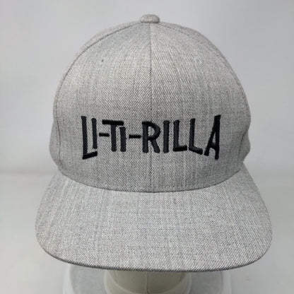 Li-Ti-Rilla Snapback Hat Gray One Size Embroidered The Classics Yupoong