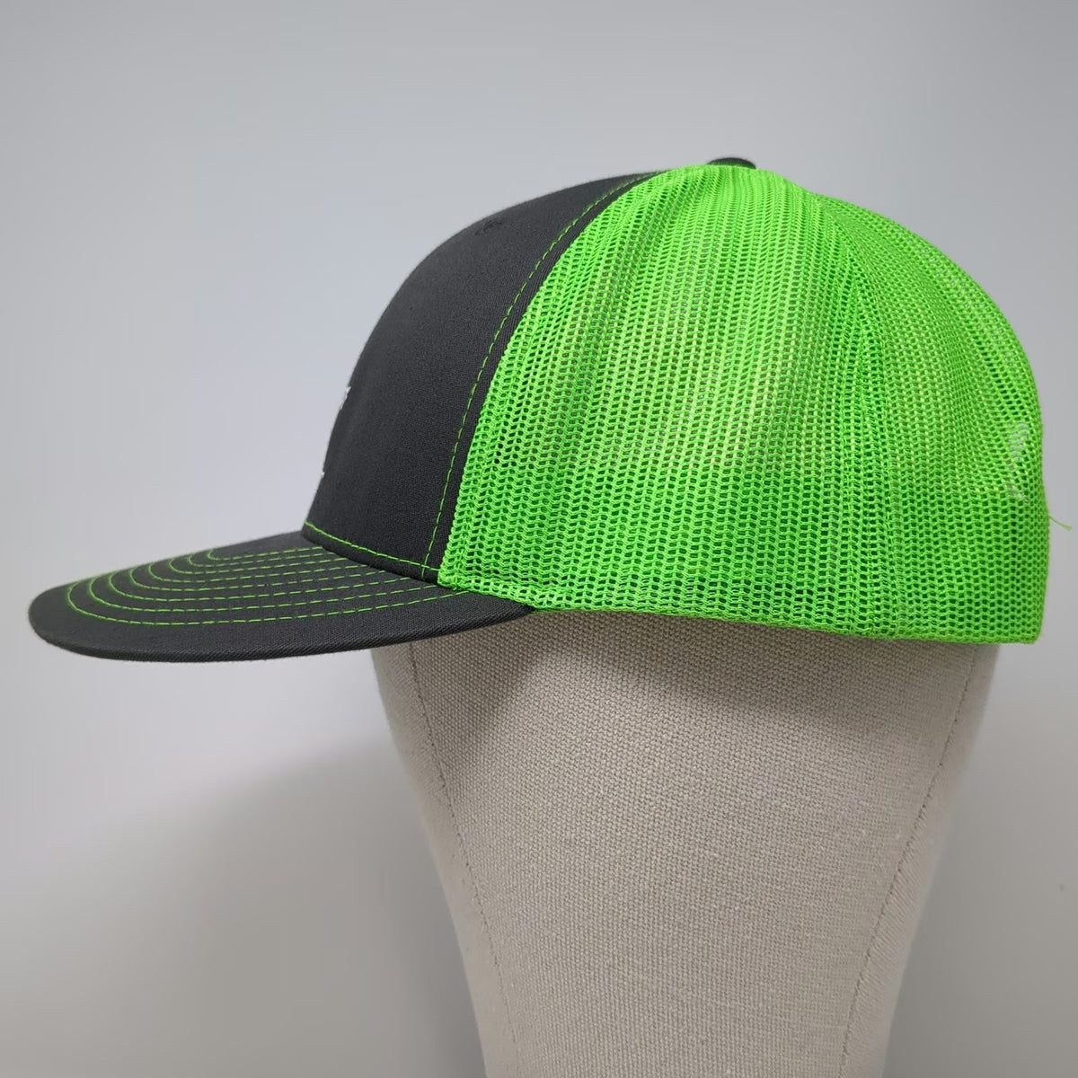 Richardson Trucker Hat Gray Green One Size Hop Cone Mesh Snapback Agriculture