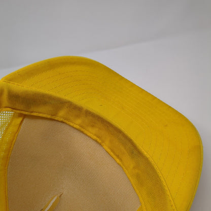 Yield To The Boss Snapback Mesh Back Trucker Hat Yellow One Size Outdoor