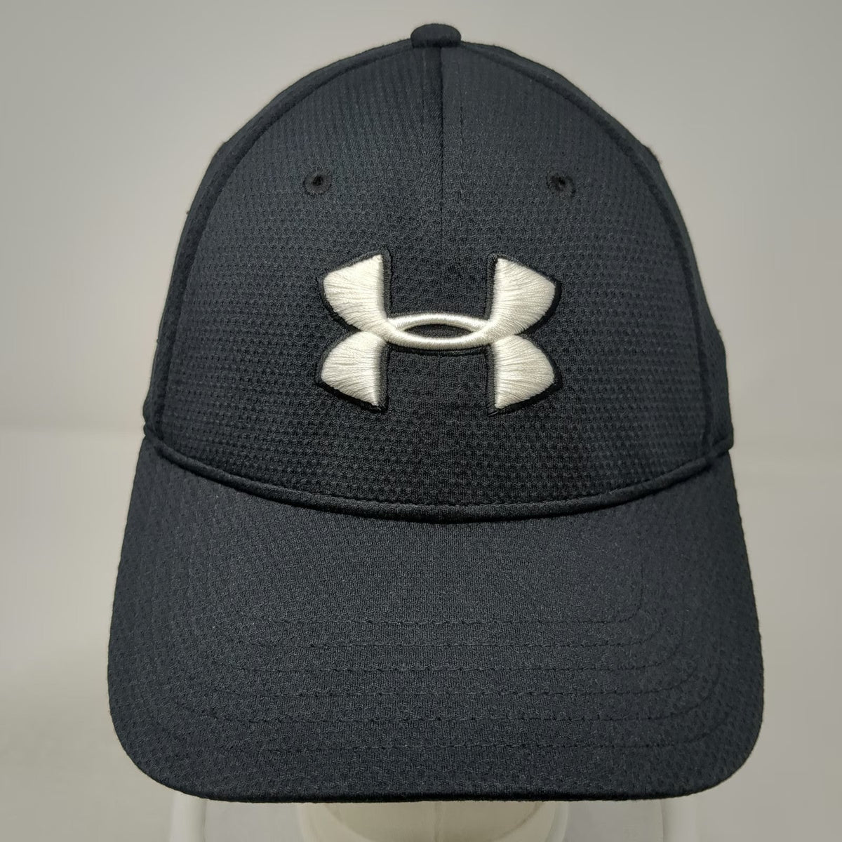 Under Armour Baseball Cap Black L Blitzing Embroidered Logo Fitted Athletic Hat