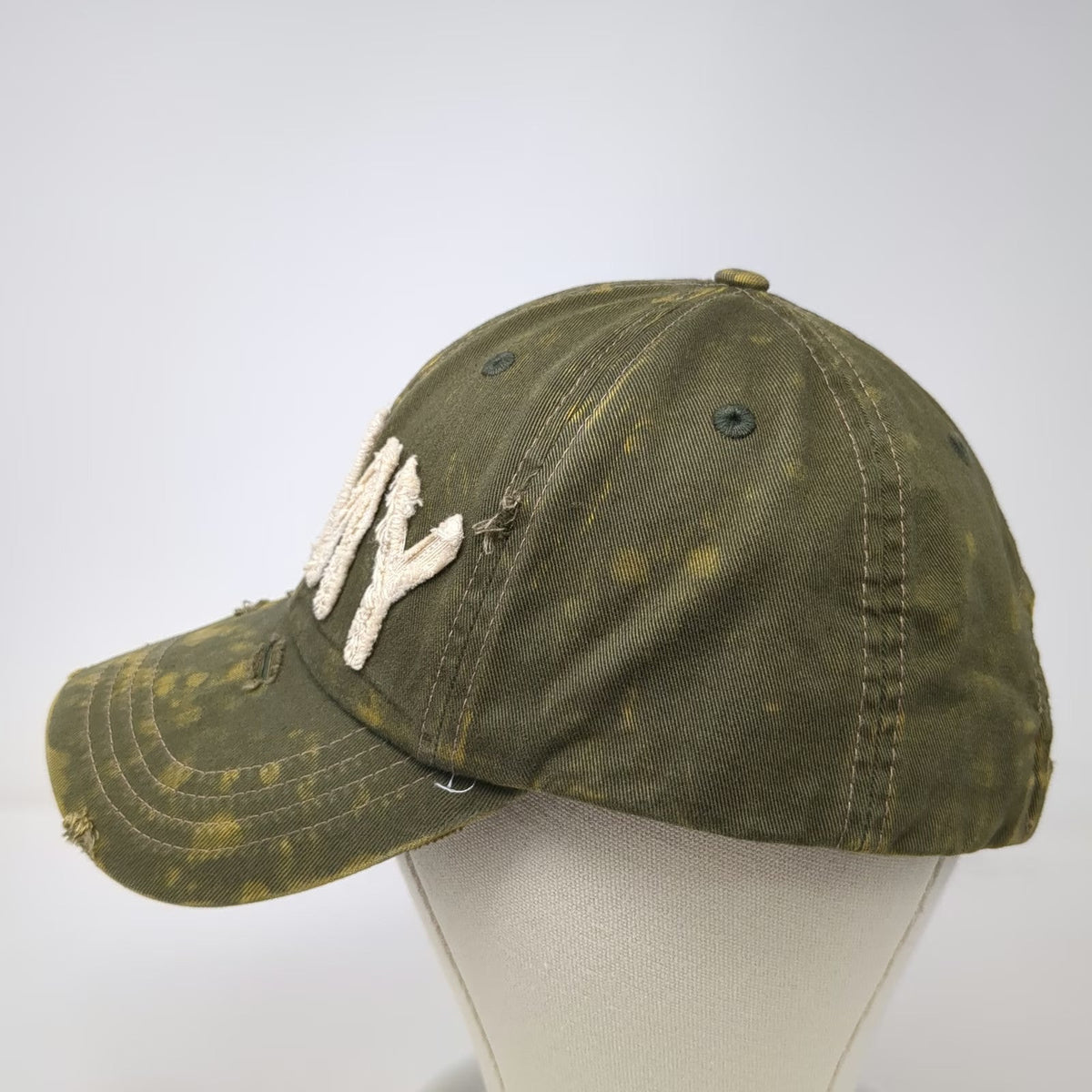 KBETHOS Baseball Cap Green One Size Distressed Army Cotton Slideback Hat