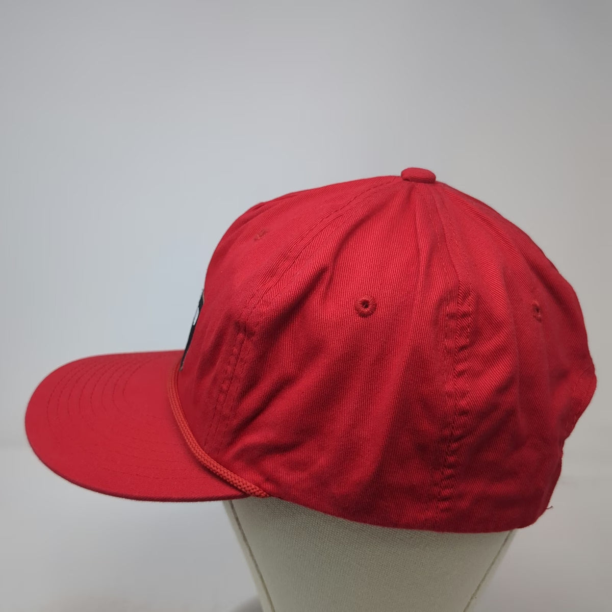 Boneyard Beer 5 Panel Red One Size Snapback Hat Rope Detail Bend Oregon Patch