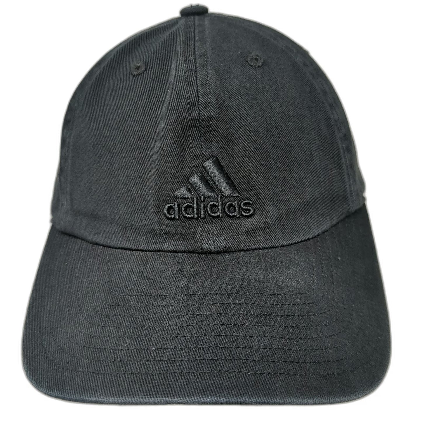 adidas Baseball Cap Black One Size Embroidered Logo Slideback Adjustable hat