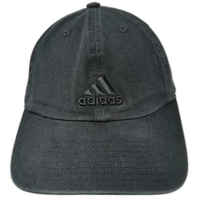 adidas Baseball Cap Black One Size Embroidered Logo Slideback Adjustable hat