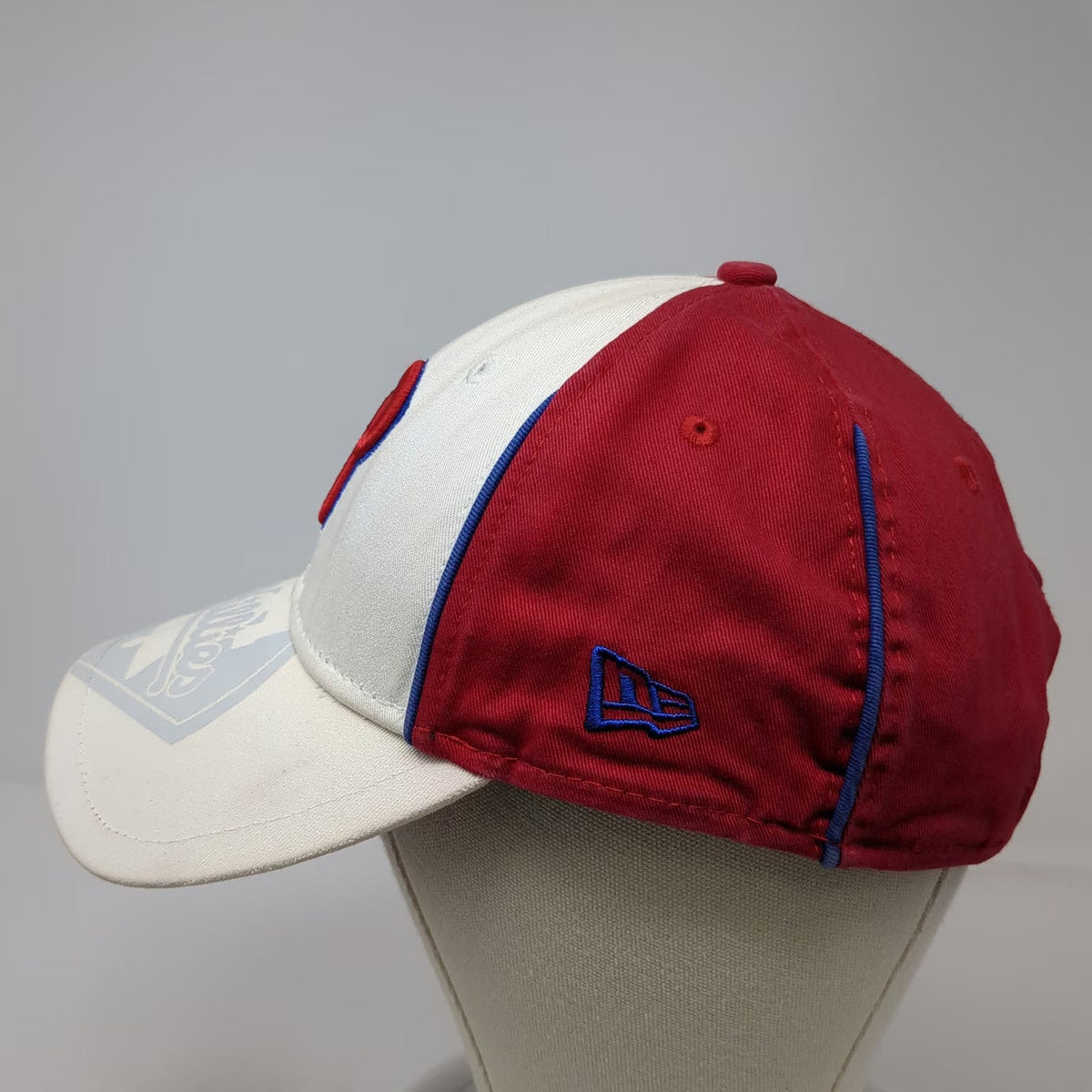 New Era Philadelphia Phillies MLB Baseball Cap White Red One Size Strapback Hat