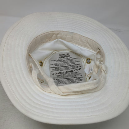 Tilley Orbit Boonie Hat White 7 1/4 Cotton Hemp Blend Wide Brim Made Canada