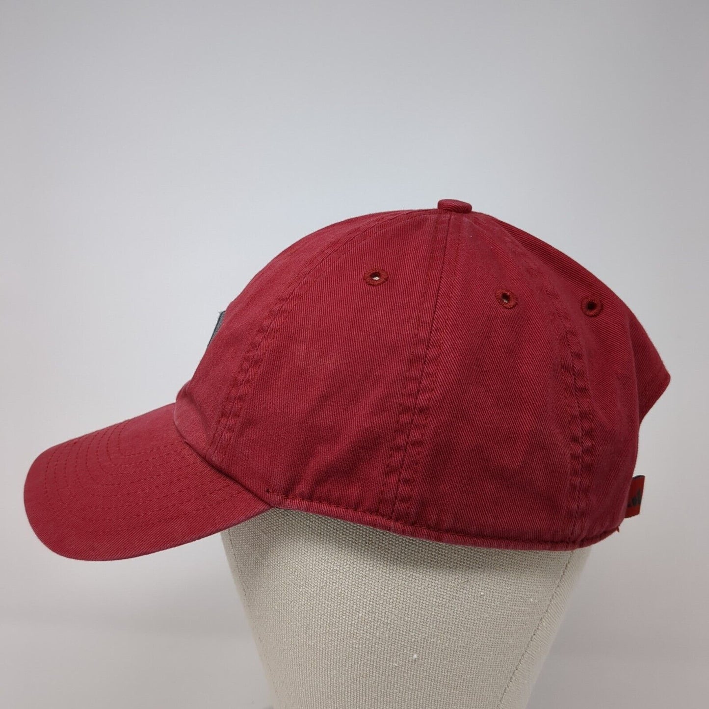 Adidas Slideback Hat Red One Size Adjustable Embroidered Climalite Vented Holes