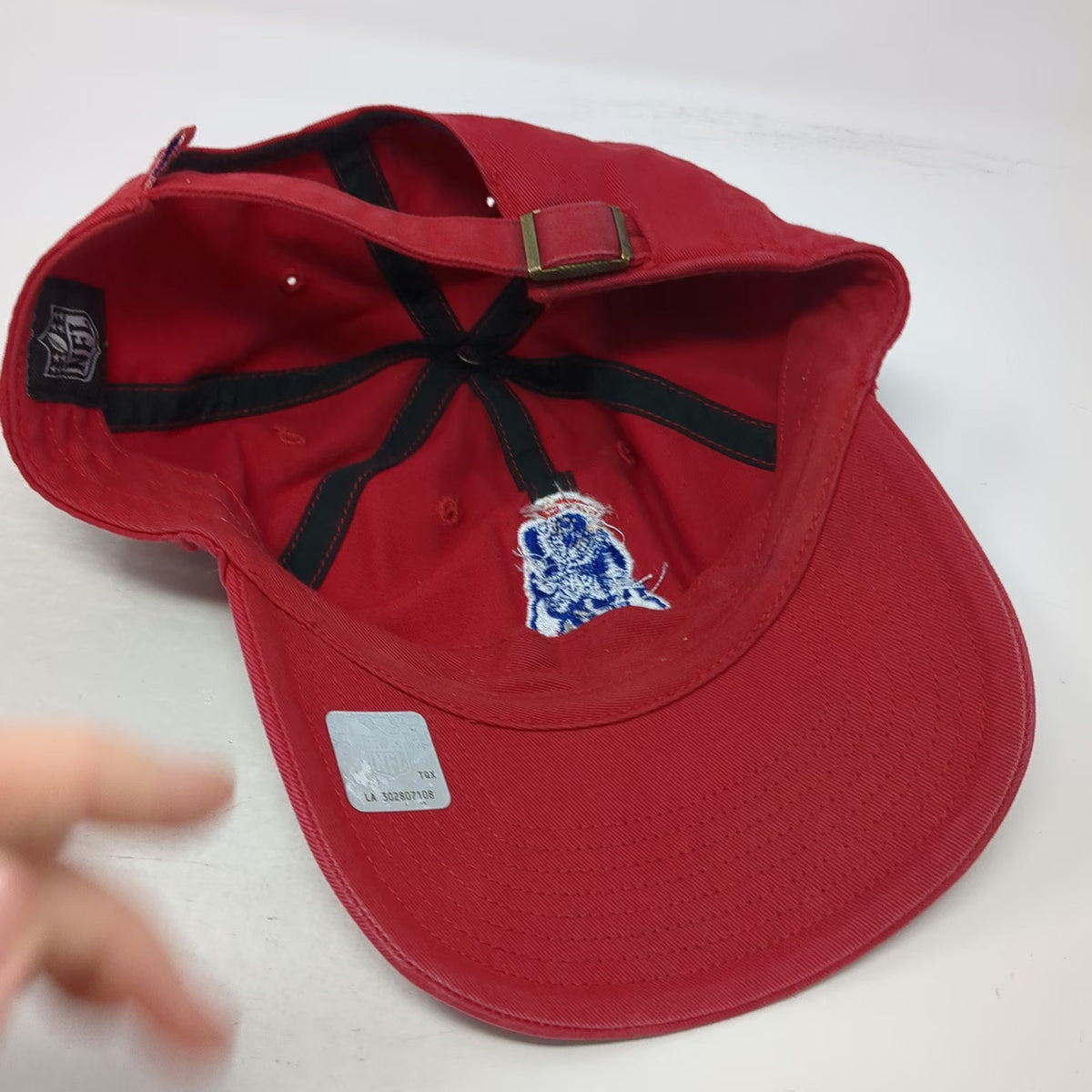 '47 New England Patriots NFL Red One Size Cap Retro Pat Patriot Slideback Hat