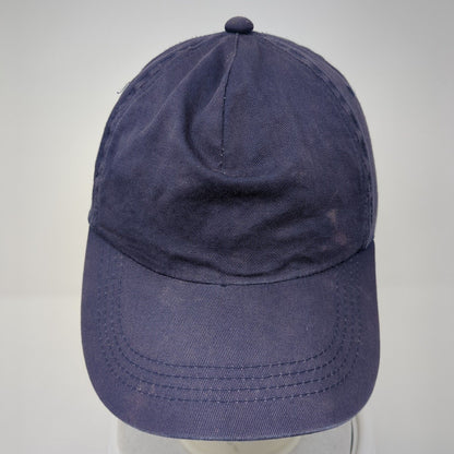 Outdoor Cap Slideback Hat Blue One Size Adjustable Vented Holes 6 Panel Blank