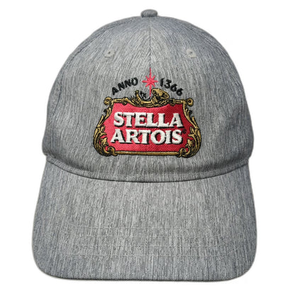 Quake City Caps Stella Artois Beer Logo Gray Baseball Cap One Size Slideback Hat
