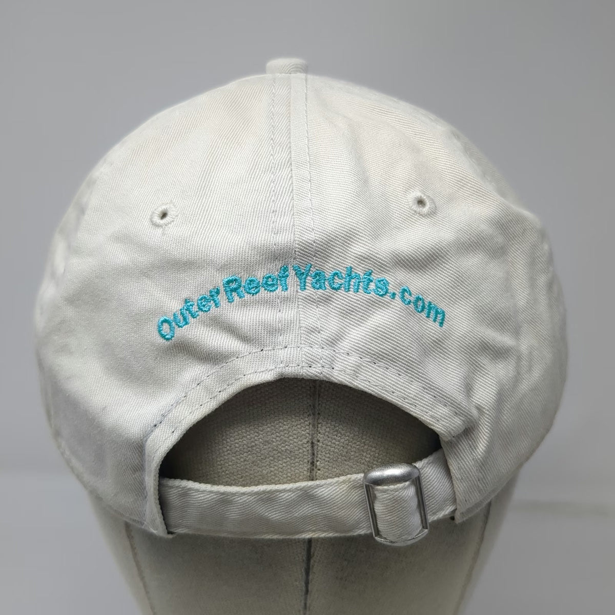 New Era Baseball Cap White One Size Outer Reef Yachts Slideback Embroidered Hat