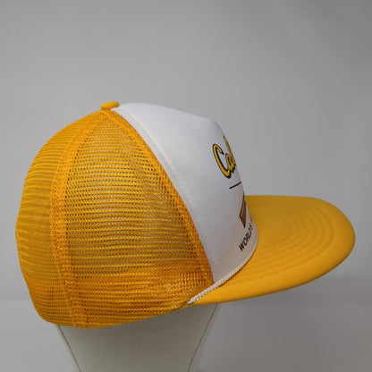 Cabela's World's Foremost Outfitter Trucker Hat Yellow OS Adjustable Mesh Back