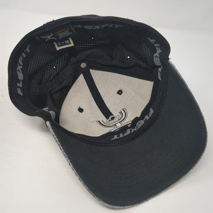 Get Your Hooey Fitted Hat Gray Medium Embroidered Logo Flexfit Colorblock