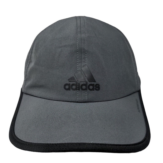 Adidas 3 Stripes Logo Strapback Hat Gray One Size Adjustable Aeroready