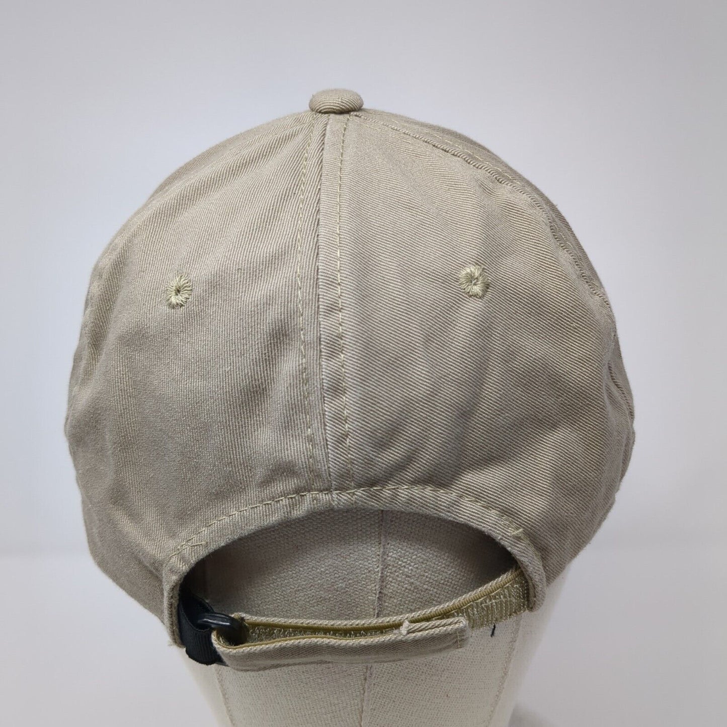 NWTF Strapback Hat Tan One Size Embroidered Vent Holes Outdoor Cap