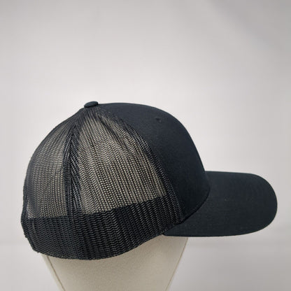 SRF Snapback Trucker Hat Black One Size Adjustable Mesh Back 6 Panel Richardson