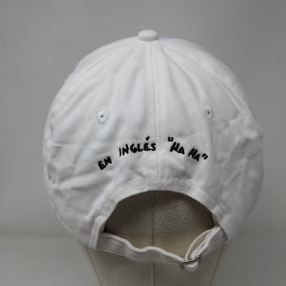 Ja Ja En Ingles Ha Ha Slideback Hat White One Size Port & Company