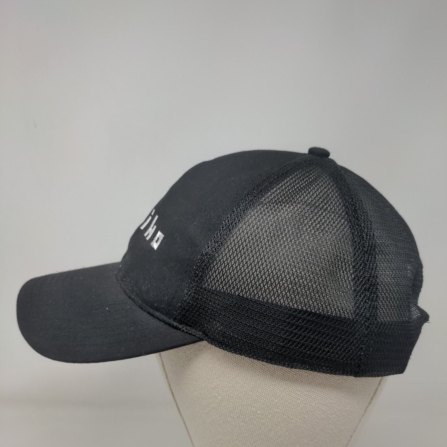 iichiko Snapback Trucker Hat Black OSFM Adjustable Embroidered Mesh Back