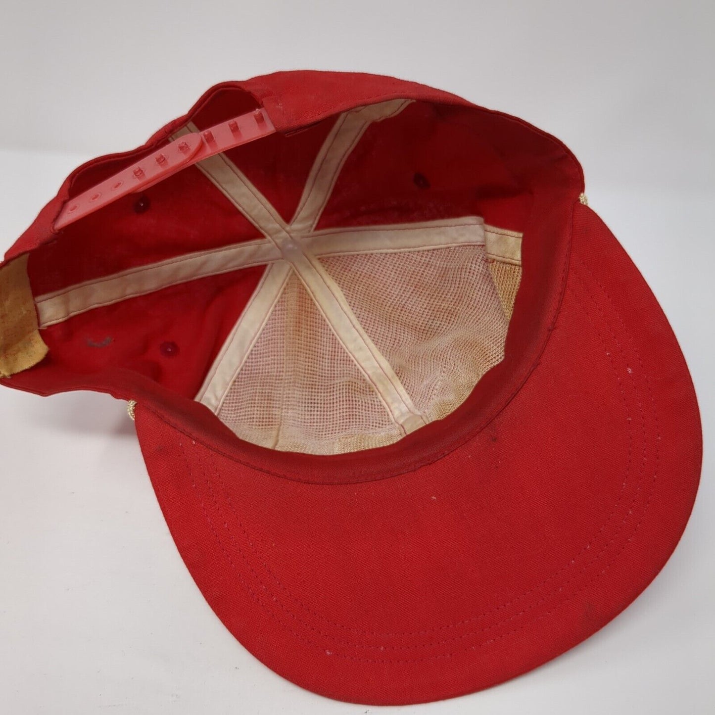 Unbranded Snapback Rope Hat Red One Size Adjustable Solid Patch Outdoor