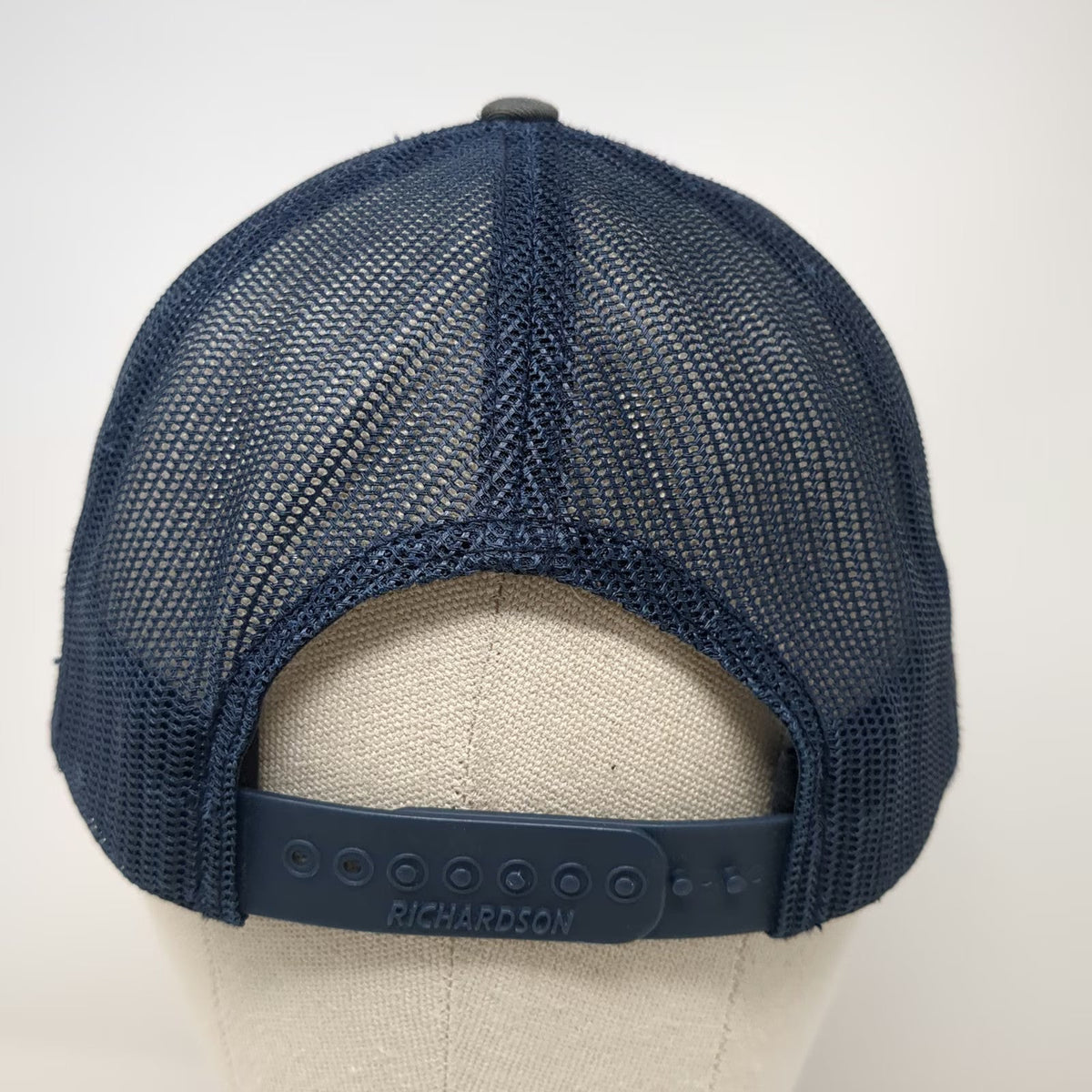 Richardson Trucker Hat Gray Blue One Size Mesh Snapback Hawk Supply Hydraulics