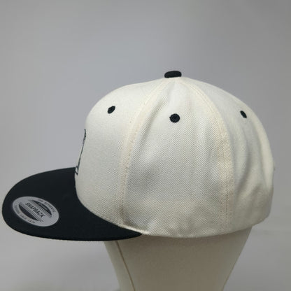 Yupoong Snapback White One Size Hat Badder Sports Paper Bag Logo Flat Brim