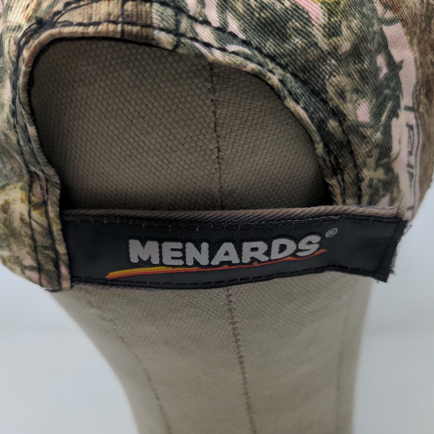 Menard's Women's Strapback Camo Hat Adjustable Embroidered Logo Cotton