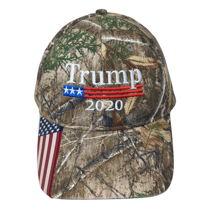 Trump 2020 Slideback Hat Multicolor Camo One Size Hunting Outdoor Cap