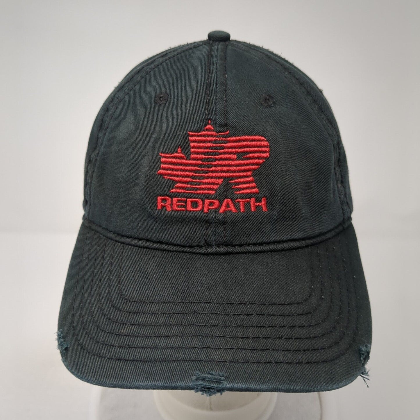 Redpath Logo Strapback Hat Black One Size Adjustable 6 Panel Otto