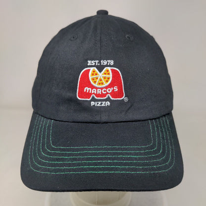Marco's Pizza Slideback Hat Black One Size Embroidered Vent Holes HTT