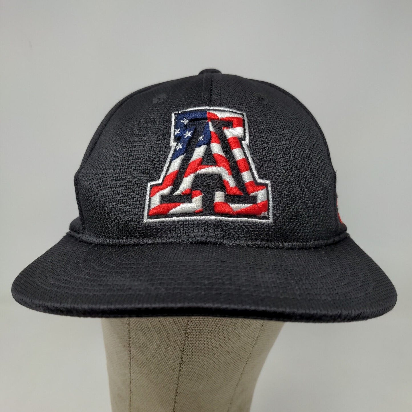 Zephyr Men's Fitted Hat Black Size Small Embroidered Attica Logo Patriotic