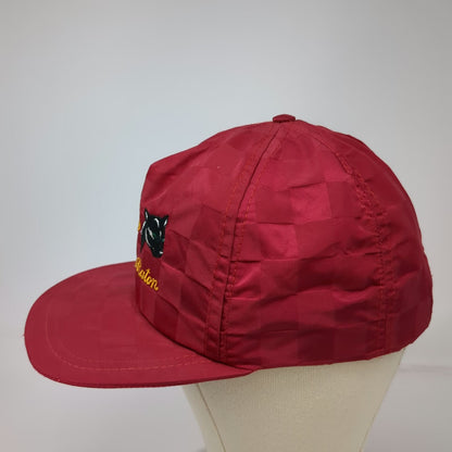 Florida Novel-Tees 5 Panel Hat Red Vintage Petes Boca Raton Panther Checkerboard