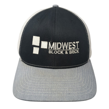 Midwest Block & Brick Snapback Trucker Hat Multi One Size Mesh Back