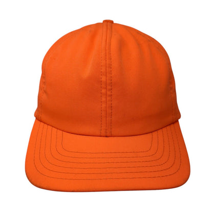 Unbranded Fitted Hat Orange Medium Lightweight 6 Panel Solid Blank