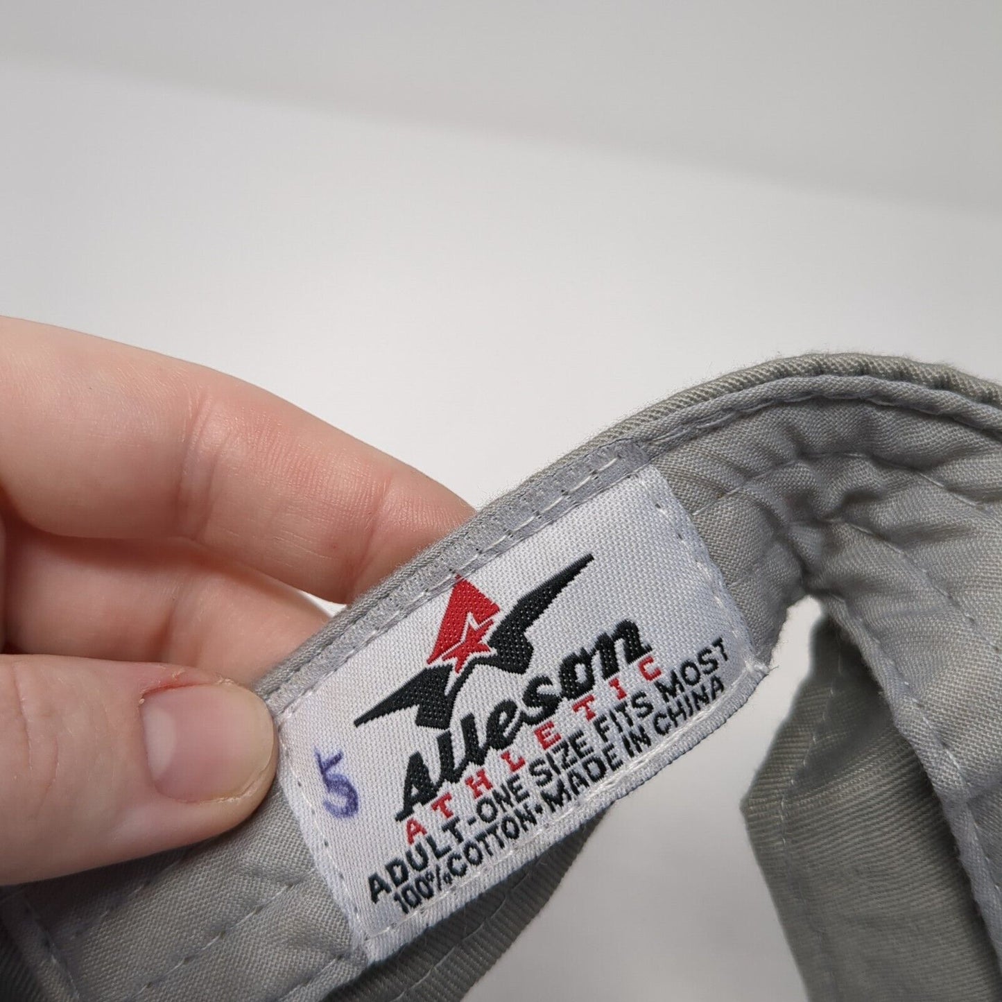 Letter H Strapback Golf Sun Visor Hat Gray One Size Adjustable Alleson Athletic