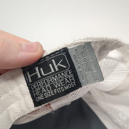 Huk Performance Fishing Snapback Trucker Hat Blue One Size Adjustable Mesh Back