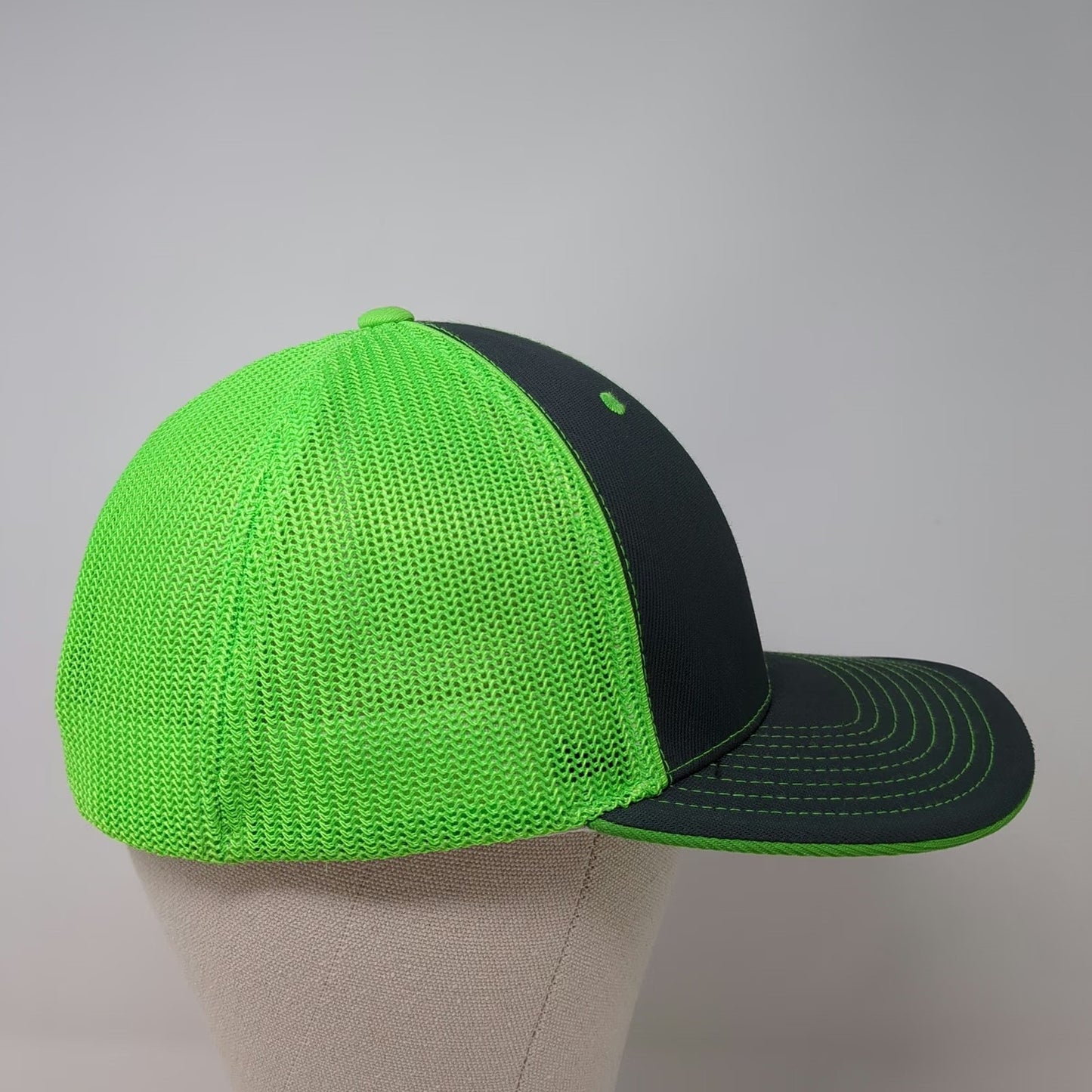 Pacific Headwear Baseball Cap Gray Green 7 3/8 - 8 Mesh Middleton Fire Logo Hat