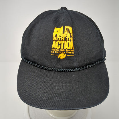 Run with The Action Monday Night Football at Cactus Petes snapback Hat Black OS