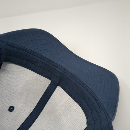 Ride Bikes Be Happy Snapback Trucker Hat Blue OS Adjustable Mesh Back Yupoong