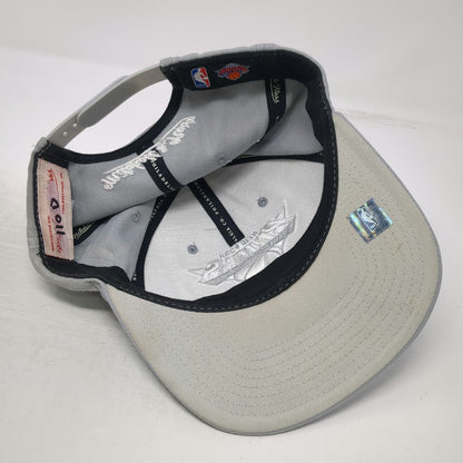 Mitchell & Ness NBA New York Knicks Snapback Hat Gray White One Size Embroidered