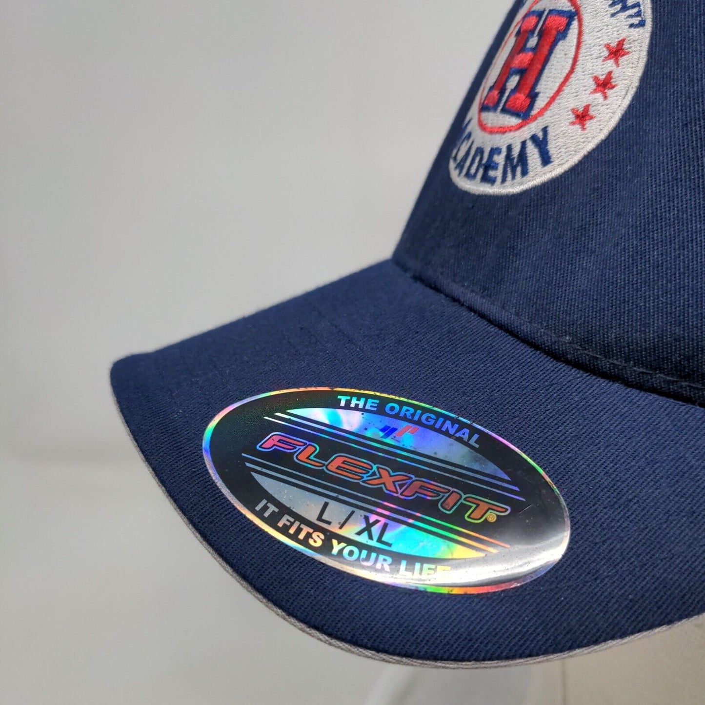 Harvey Shooter's Touch Academy Fitted Hat Blue L/XL Embroidered Flexfit