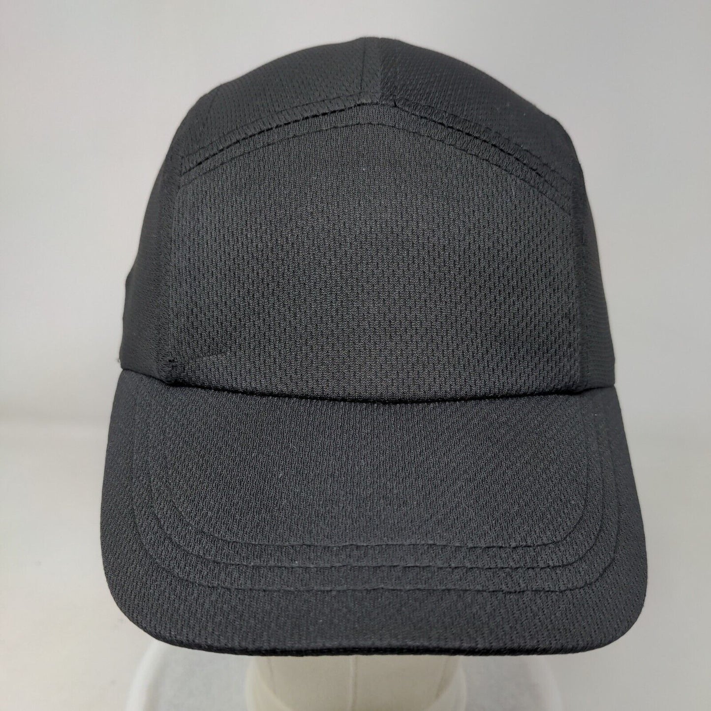 Headsweats 5 Panel Cap Black One Size Lightweight Breathable Blank Polyester